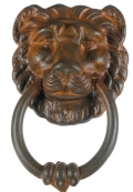Lion Door Knocker 1 with Ring Galbusera Wrought Iron