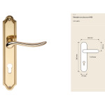 Beta Linea Calì Italian Door Handle on Plate Romantic Style