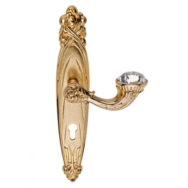 Brillant Diamond 1528 Door Handle on Plate Linea Calì Vintage