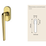 Brixia Linea Calì Brass Window Handle Classic Style
