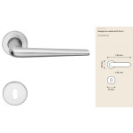 Brixia Zincral Linea Calì Interior Door Handle with Rosette