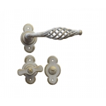 Budapest 2 Galbusera Door Handle with Rosette and Escutcheon Plate