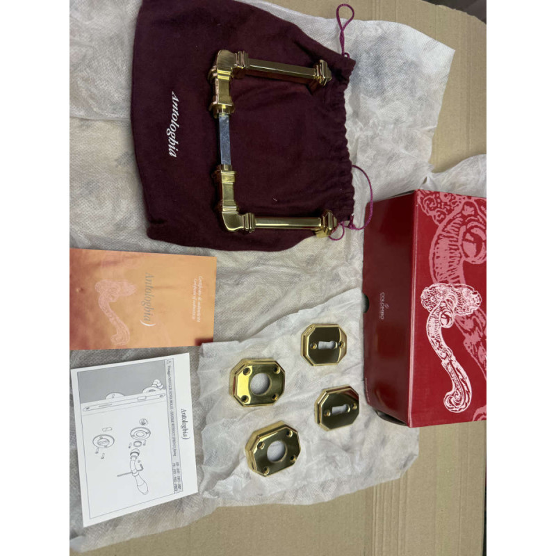 Busiri Antologhia Handle in Natural Brass for Elegant Home Door