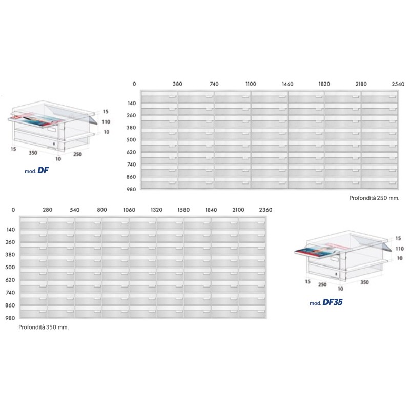 Condominium External Mailboxes DF with Internal Side Mail