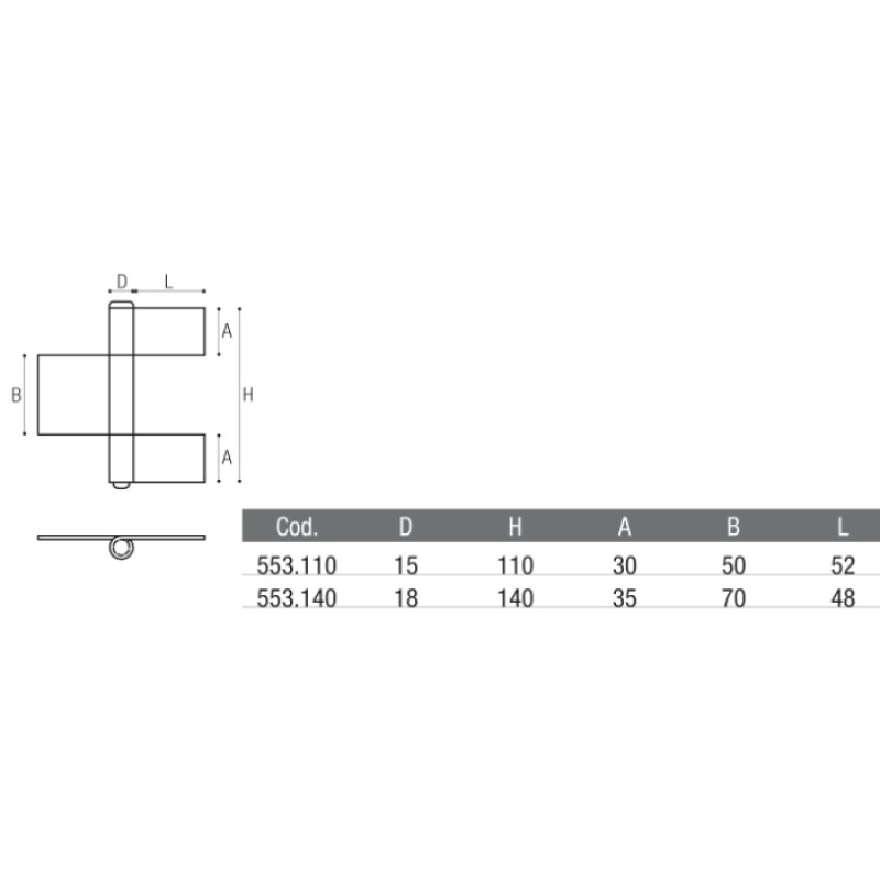 Hinge with 3 Large Wings for Swing Gate