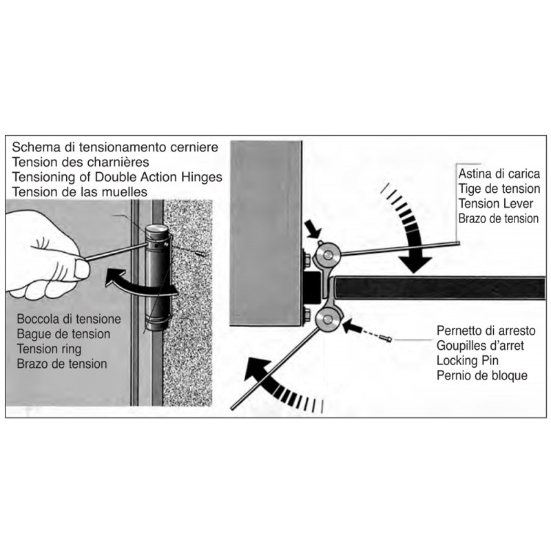 Double Acting Spring Hinge Boomer Type IBFM
