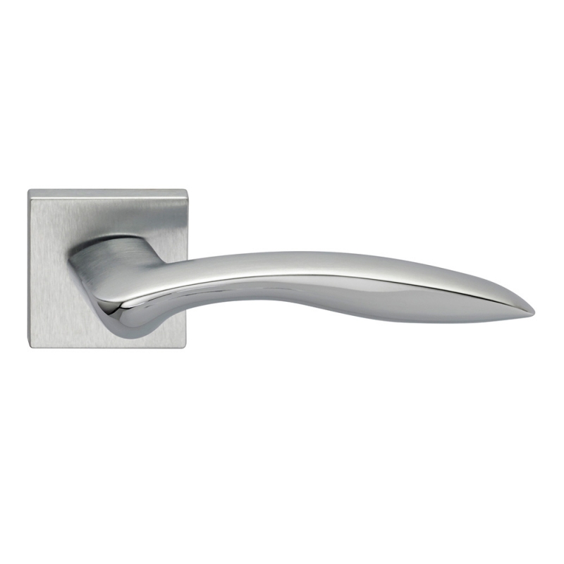 Chicago Series Fashion forme Door Handle on Square Rosette Frosio Bortolo Made in Italy