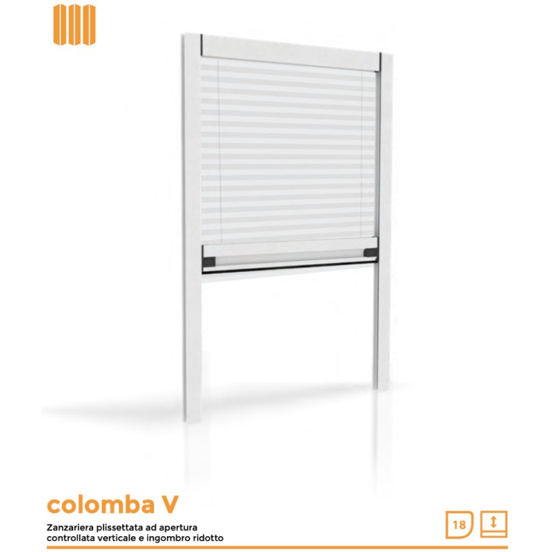 Colomba V Effezeta Vertical Pleated Mosquito Net Friction Opening