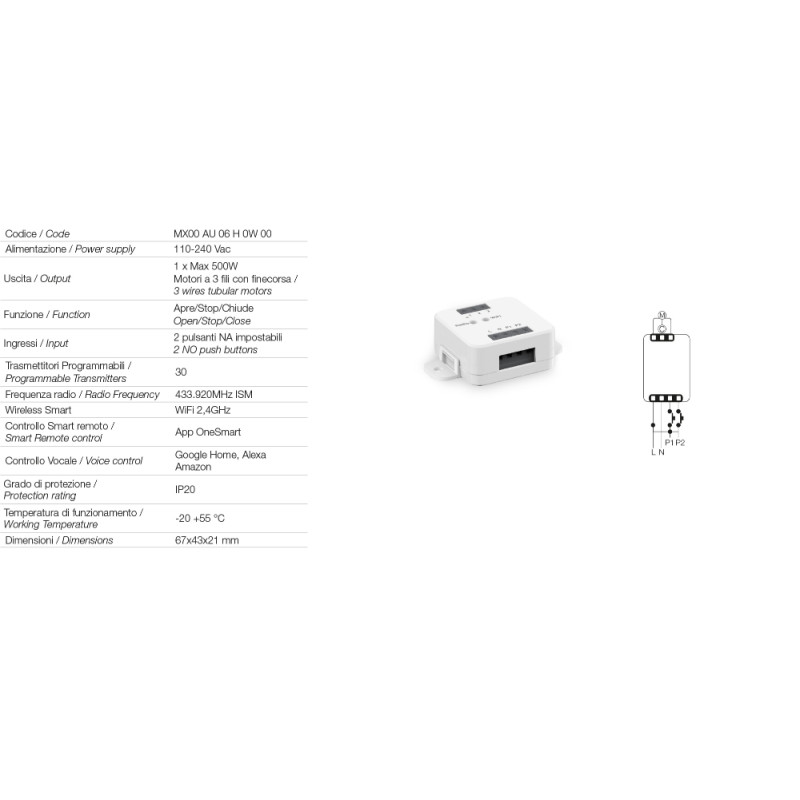 Comunello AF 820 Control Unit 110–240 V Wi-Fi