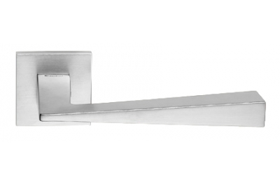 Conica Zincral Basic Linea Calì Satin Chrome Pair of Door Lever Handles