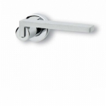 Pair of Ghidini Lever Handles Cartesio OCL-M4/F1 with Roses and Escutcheons