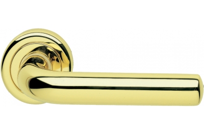 Pair of Ghidini Lever Handles Cinzia OLV M1 with Roses and Escutcheons