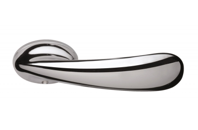 Pair of Ghidini Lever Handles Gran Prix ACL with Roses and Escutcheons