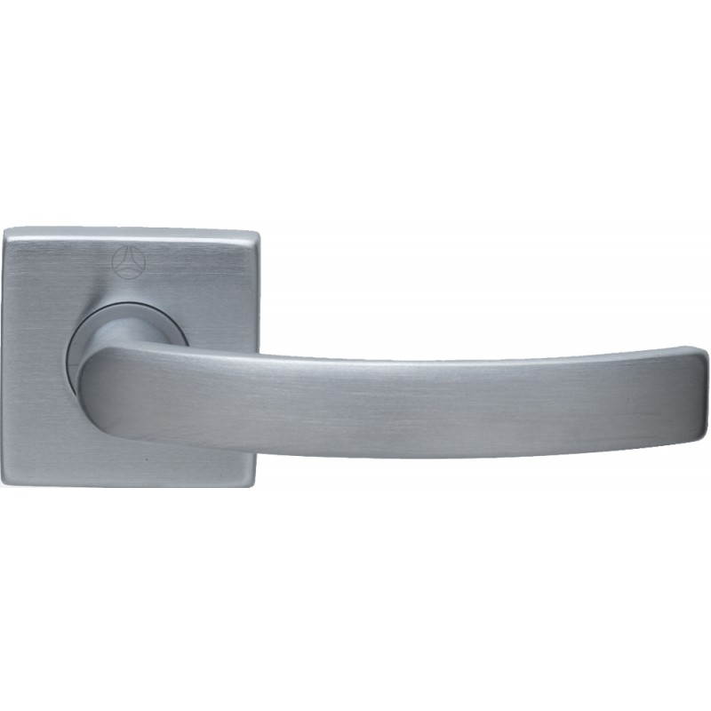 Pair of Ghidini Lever Handles Idea ZCS with Roses and Escutcheons