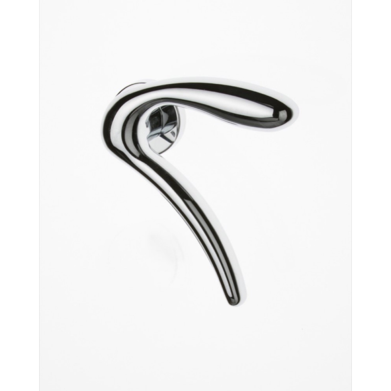 Pair of Ghidini Lever Handles Leonardo ACL with Roses and Escutcheons