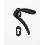 Pair of Ghidini Lever Handles Leonardo ANO with Roses and Escutcheons