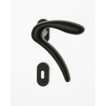 Pair of Ghidini Lever Handles Leonardo ANO with Roses and Escutcheons