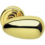 Pair of Ghidini Lever Handles Pigna OLV M1 with Roses and Escutcheons