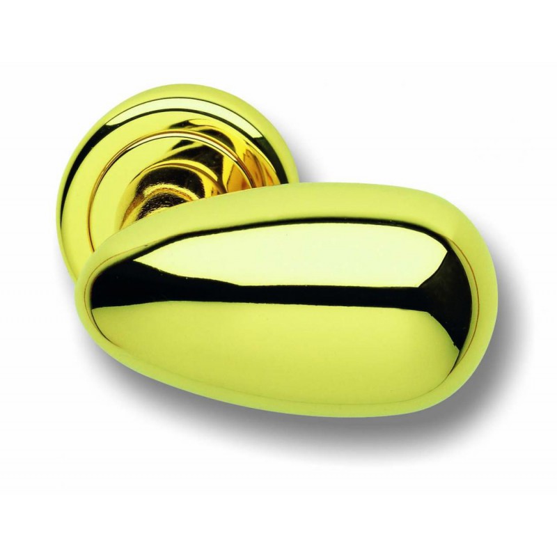 Pair of Ghidini Lever Handles Pigna OLV M1 with Roses and Escutcheons