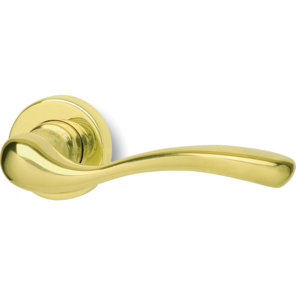 Pair of Ghidini Marzia Lever Handles OLV M1 with Roses and Escutcheons