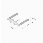 pba 2002.YOD Pair of Lever Handles in Wood and Stainless Steel AISI 316L