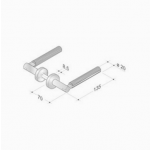 pba 2002.YOD Pair of Lever Handles in Wood and Stainless Steel AISI 316L