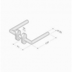 pba 2030T Pair of Lever Handles in Stainless Steel AISI 316L