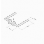 pba 2030T Pair of Lever Handles in Stainless Steel AISI 316L