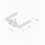 pba 2030T Pair of Lever Handles in Stainless Steel AISI 316L