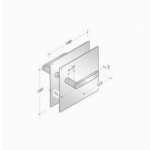 pba 2020/2001 Pair of Handles with Plate in Stainless Steel AISI 316L