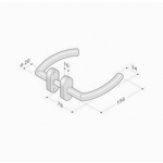 pba 2027T Pair of Lever Handles in Stainless Steel AISI 316L