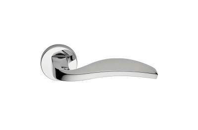 Diana Series Fashion forme Door Handle on Round Rosette Frosio Bortolo Ergonomic Shape