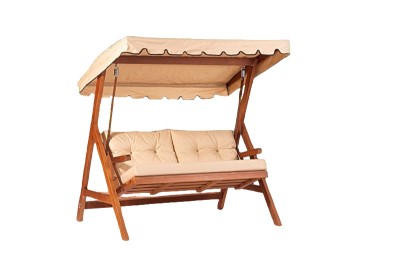 Wooden Rocking Chair Cipro with Cushions Waterproof Fabric