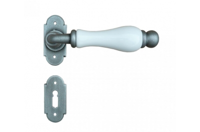 Dublin 2 Galbusera Door Handle with Rosette and Escutcheon Plate