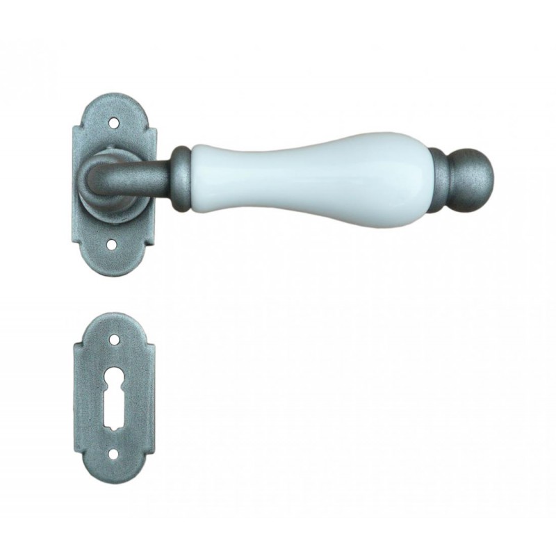 Dublin 2 Galbusera Door Handle with Rosette and Escutcheon Plate