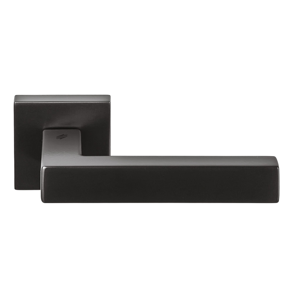 Ellesse Graphite Door Handle on Rosette With Black Color by Colombo Design