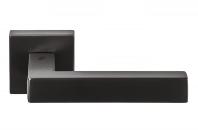 Ellesse Graphite Door Handle on Rosette With Black Color by Colombo Design