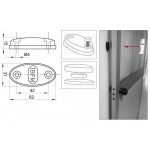 Magnetic Door Stopper for Metallic Wooden or Aluminum Doors IBFM