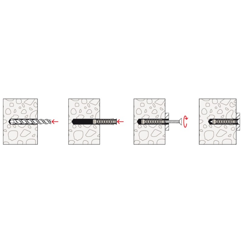 Fischer SX Nylon Dowel 4 Sector Expansion