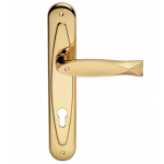 Fish Crystal Door Handle on Plate Linea Calì Crystal