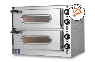 Double Electric Oven for Pizzas Small-G2 Single-Phase 230V 100% Made in Italy by Resto Italia