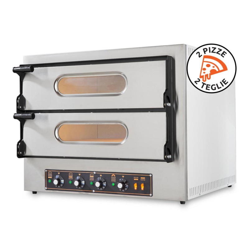 More Powerful Electric Oven Kube 2 Plus for Pizzerias in Stainless Steel by Resto Italia