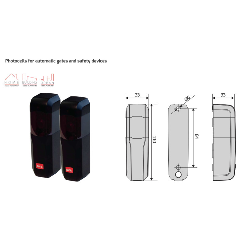 Photocells for Gates BFT COMPACTA A20-180 2601411