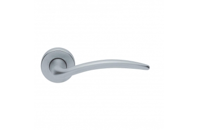 Francy Basic Manital Satin Chrome Pair of Door Lever Handles