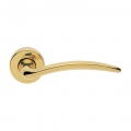 Francy Basic Manital Polished Brass Pair of Door Lever Handles