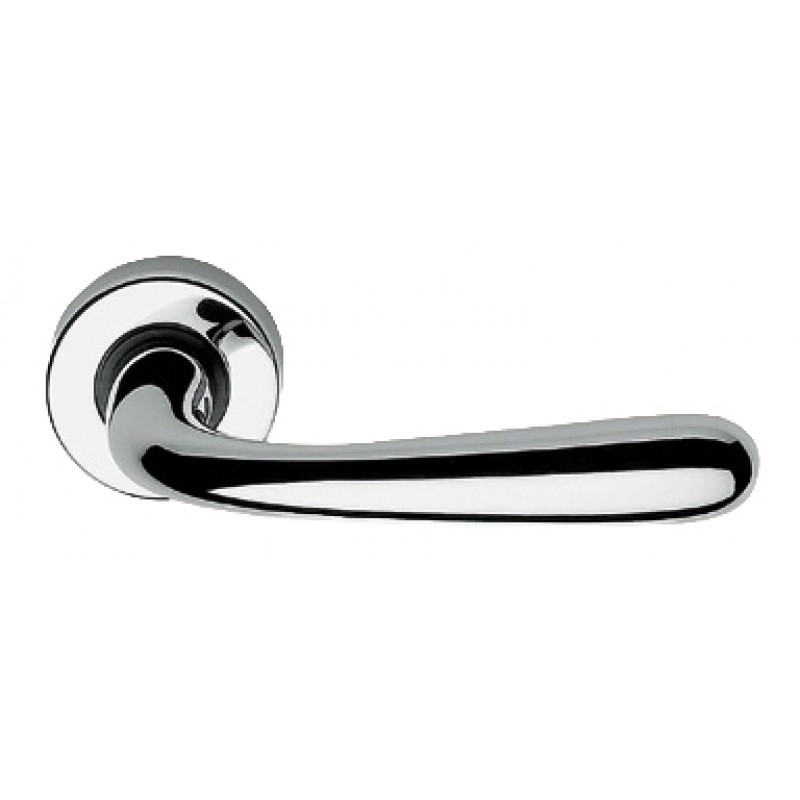 Garda Zincral Basic Linea Calì Polished Chrome Pair of Door Lever Handles