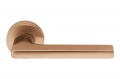 Gira Matt Vintage Brass Door Handle on Rosette by Colombo Design