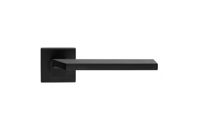 Giro Zincral Satin Chrome Door Handle With Rose of Plastic Dynamic Shape Design Linea Calì Design