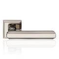 Glamor Polished Nickel Door Handle With Rose With Rationalist Design XX Century Linea Calì Vintage