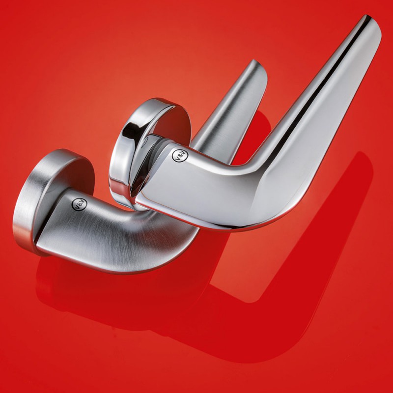 H1052 Supersonic Door Handle Made in Italy by Designer Mikhail Leykin for Valli & Valli